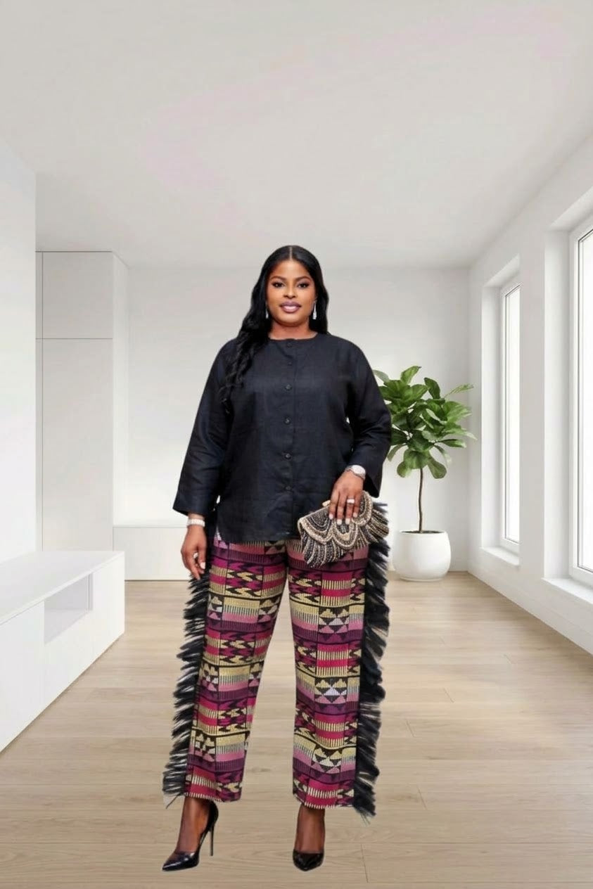 ONYX & PLUM TROUSER SET